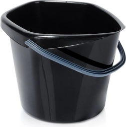 Kunststof zwarte emmer 5 l