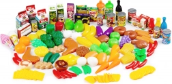 Plastic Foods and Fruits for the Kitchen, Set of 120 Pieces