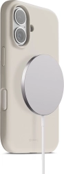 silicone magnetic color cover case for iPhone 17 with MagSafe – stone beige