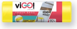 LDPE vuilniszakken 60 l geel 60 × 80 cm (10 stuks) VIGO