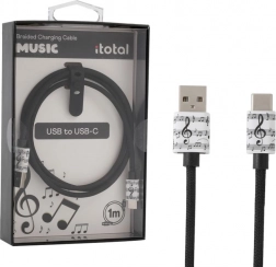 Polnilni kabel USB‑C z glasbenim motivom