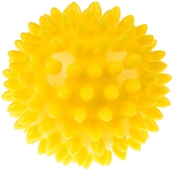 Pallina da massaggio riabilitativa Fizjo con punte 6,6 cm gialla - 1 pezzo