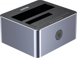Desktop cloning dock for 2.5"/3.5" drives with USB‑C 10 Gbps