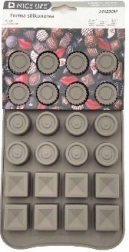 Szaloncukor-forma szilikonból, 24 üreg, 14 × 23 cm