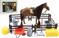 Cheval en plastique à brosser avec accessoires et enclos