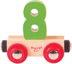 Vagon s številko 8 za lesene železnice BIGJIGS RAIL