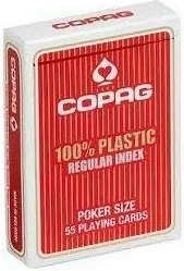 plastic poker cards COPAG – red, regular index