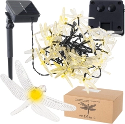 Słoneczne dekoracyjne światła z ważkami