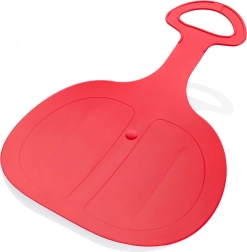 Kunststof glijschotel Pinguin – rode sneeuwbob met handgreep