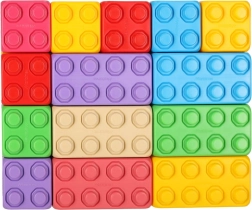 gradbeni set barvne opečnate kocke junior 60 kosov MARIOINEX