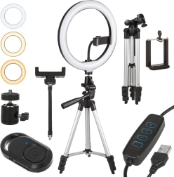 Lampada ad anello LED con treppiede