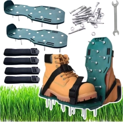 Aerator vertikulatör z bodicami na čevlje za travnik