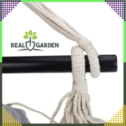 Hangende Braziliaanse stoel met kussens, donkergrijs