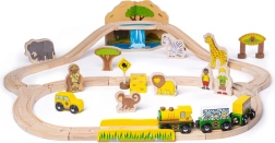 Wooden Safari Train Set BIGJIGS RAIL