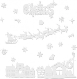 Christmas window stickers PVC – glue-free glass decorations