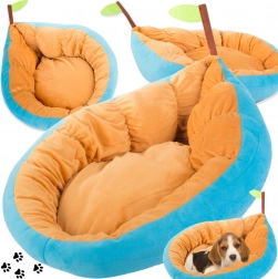 Cuccia in peluche a forma di foglia per cani e gatti