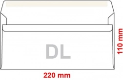 enveloppes autocollantes DL 100 pcs