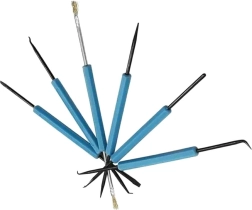 6 darabos szerszámkészlet kampókkal és kaparókkal