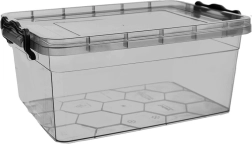 Box di plastica per alimenti con coperchio 5 l grigio