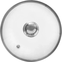 Sklenená pokrievka 22 cm s nerezovým okrajom