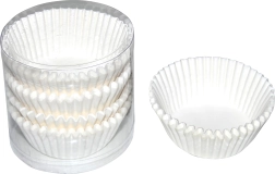 White cupcake liners, 4.5 cm diameter, 3 cm height, 100 pcs