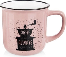Ceramic coffee mug 370 ml pink Orion