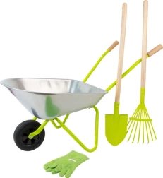 Children's Gardening Set with Wheelbarrow, Shovel, Rake and Gloves SMALL FOOT
