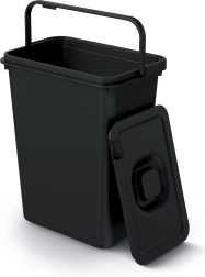 Pattumiera con coperchio flap 10 l in plastica riciclata