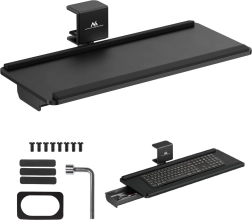 MC-108B under-desk keyboard tray with clamp mounting, no drilling