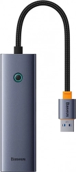 Hub USB-A a 4× USB 3.0 Baseus UltraJoy grigio siderale
