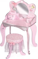 Coiffeuse en bois avec tabouret Magic Maria