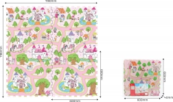 Soft foam blocks with princess 60 × 60 cm, 4 pcs