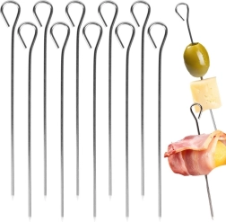 Nerjaveče kuhinjske nabodalke z očescem 10 cm, 10 kos