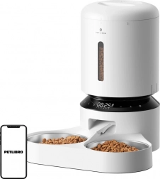 Automatický dávkovač krmiva s dvojitou miskou Petlibro 5L bílý