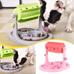 Distributeur de nourriture interactif pour chiens - rose