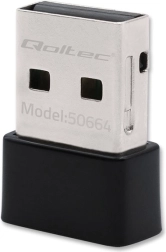 Ultra-fast wireless mini USB Wi-Fi adapter Qoltec 650Mbps