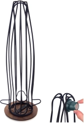 Rotirajući stalak za kapsule kave RADKA 40 cm, metalni, crni