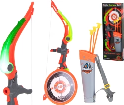 kids' bow with arrows and XXL target with light effects