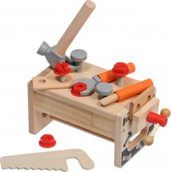 Lucy & Leo large wooden tool set with workbench for kids