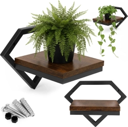 Hangende wandplank voor planten loft ModernHome – diamanten frame