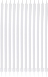 Dolge bele svečke za torto 14,5 cm, 12 kosov