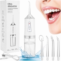 Cordless dental irrigator 230 ml with 4 nozzles and 3 modes - 1 piece