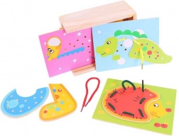 Bigjigs Toys infilatura di animaletti – set in legno per bambini