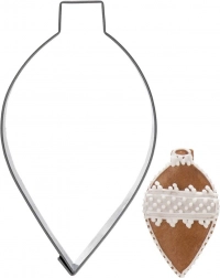 Rozsdamentes karácsonyi gömb alakú süteményszaggató, 9 cm