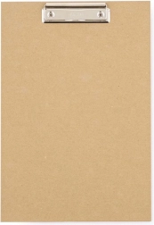 A4 kraft nature clipboard with metal clip