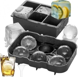 RUHHY 2 az 1-ben szilikon jégforma jégkockákhoz és jéggolyókhoz