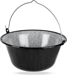 Hanging enamel-coated Hungarian cauldron 13 l