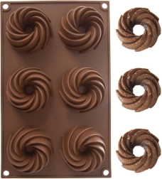 Silikoneform til mini-kager brun 28 × 17 × 3 cm