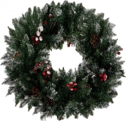 Okrasni božični venec zasnežen Ruhhy