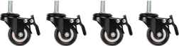 Set of 4 casters with brake and thread for LANBERG 19" wall-mount cabinets
